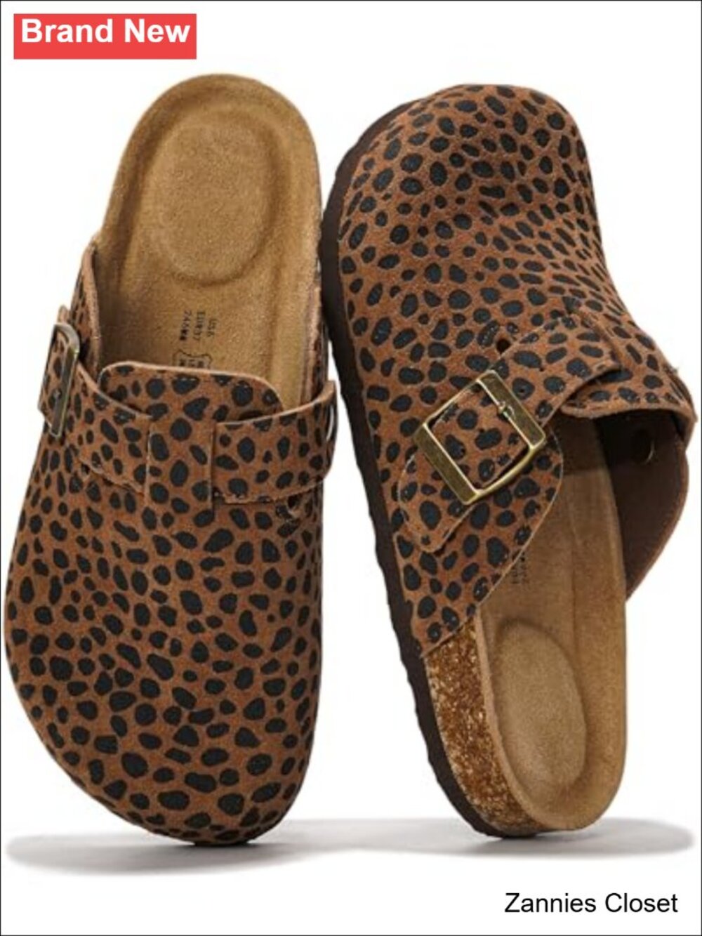 ✨Project Cloud Genuine Leather Slip-On Clogs for Women Cork Footbed Mules